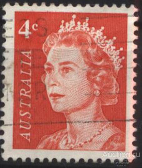 Австралия Гашеная марка Королева Елизавета II 1966