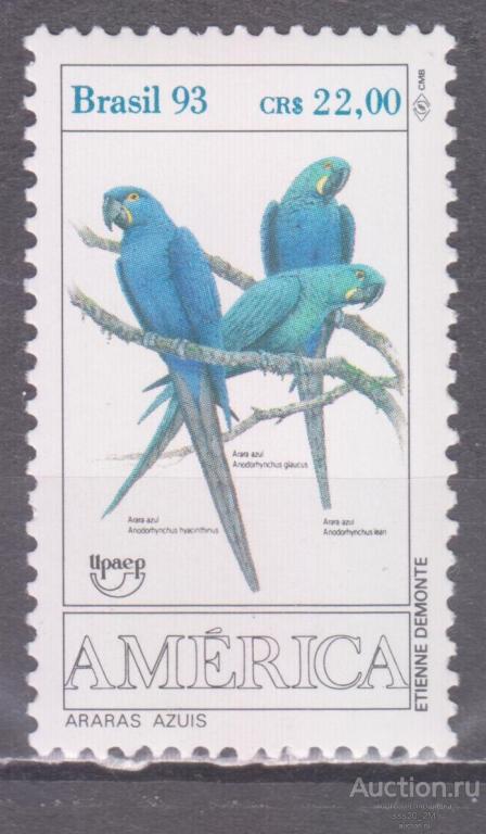 Бразилия 1993 попугаи Mi2548 MNH
