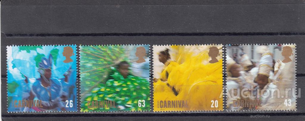 ВЕЛИКОБРИТАНИЯ   Карнавал Праздник Серия 1998  6 Евро  Сост ** MNH