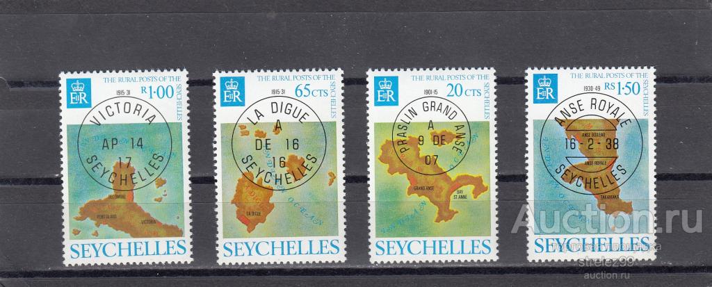 SEYCHELLES СЕЙШЕЛЬСКИЕ ОСТРОВА   Карта Островов  1976  Сост** MNH