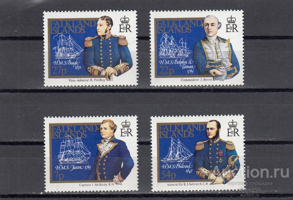FALKLAND ISLANDS ФОЛКЛЕНДЫ   Мореплаватели Путешествия   Серия 1985   11 Евро Сост**  MNH