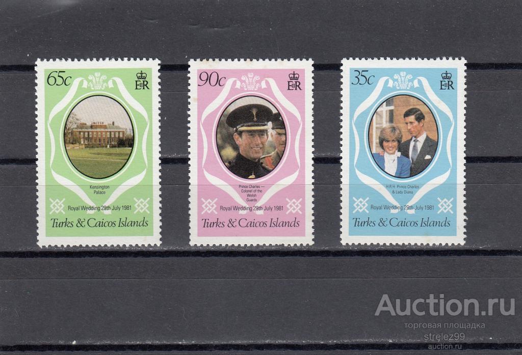TURKS & CAICOS ISLANDS КАЙКОС   Принцесса Диана Серия  1981 Сост**  MNH