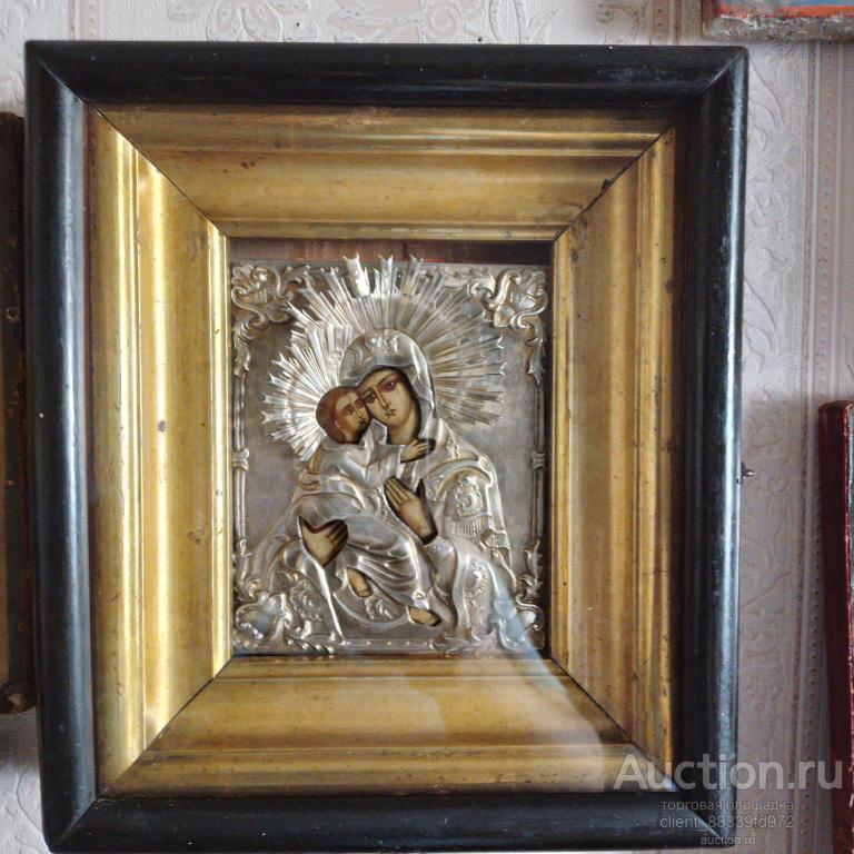 Иконка, Владимирская 1850 год, 84 пр. Размер 13,5х11см.