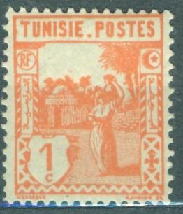 Тунис 1926 г. стандарт Этнография Тунисская женщина негашеная**