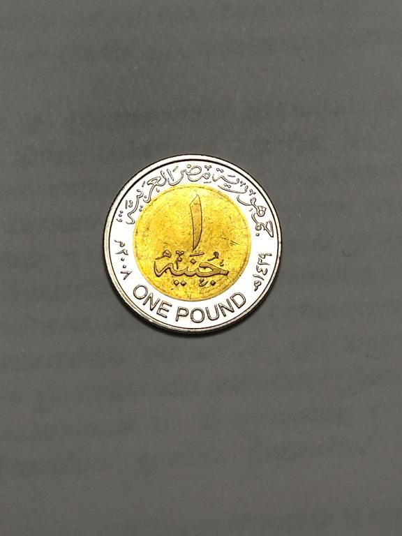 Египет. 1 фунт  2005- 2023 года.
