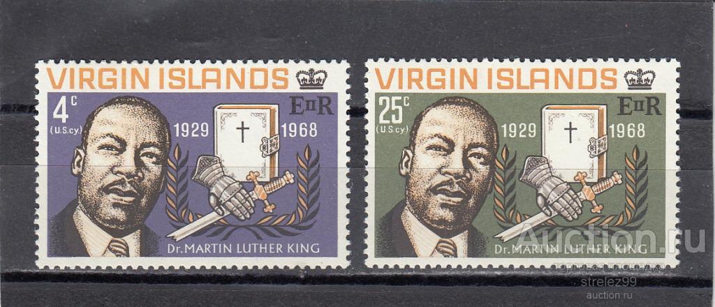 VIRGIN  ISLANDS  ВИРГИНСКИЕ ОСТРОВА    Мартин Лютер Кинг  Пара 1968   Сост** MNH