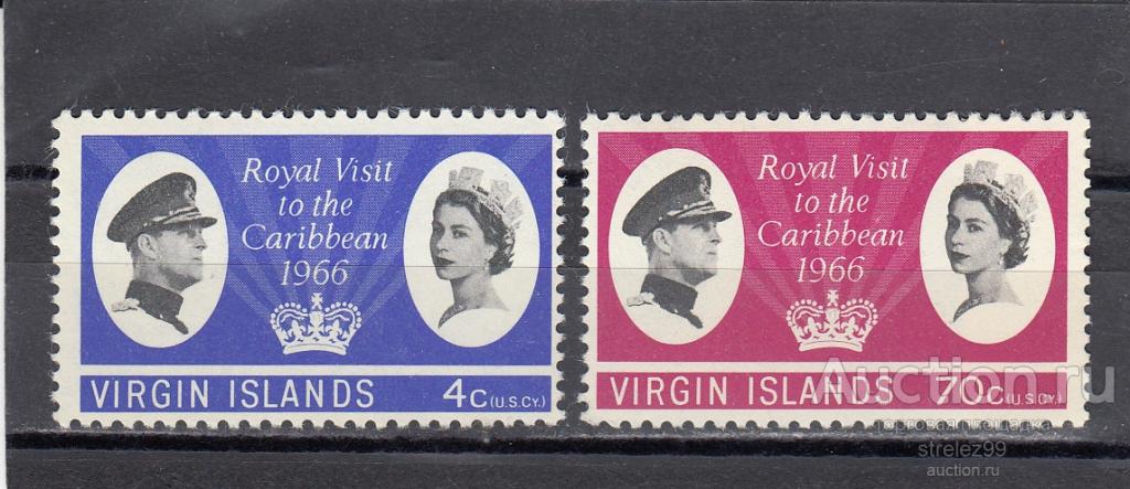 VIRGIN  ISLANDS  ВИРГИНСКИЕ ОСТРОВА    Королевский визит Пара 1968   Сост** MNH