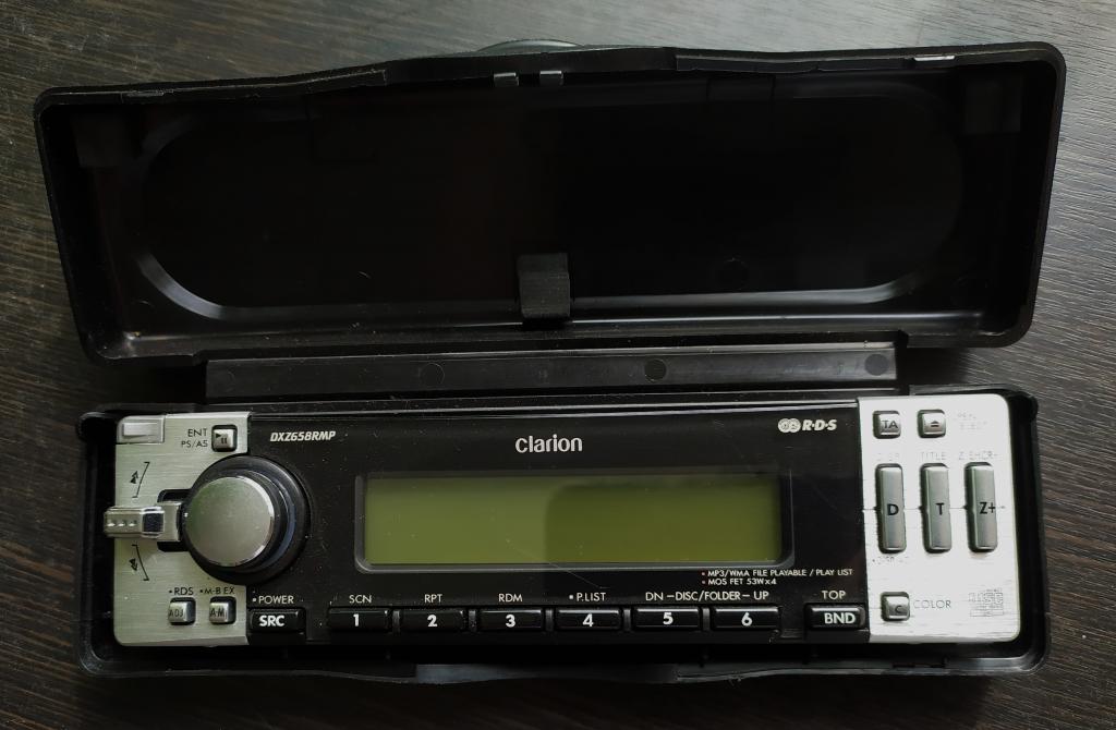 Панель Mp 3 автомагнитолы CLARION DXZ 658 RMP как новая в пенале