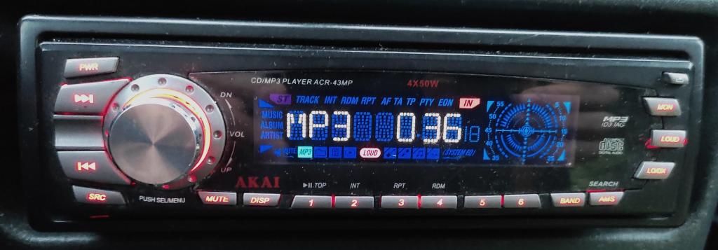Автомагнитола CD/MP3-ресивер AKAI ACR 43MP 4х50 + упаковка