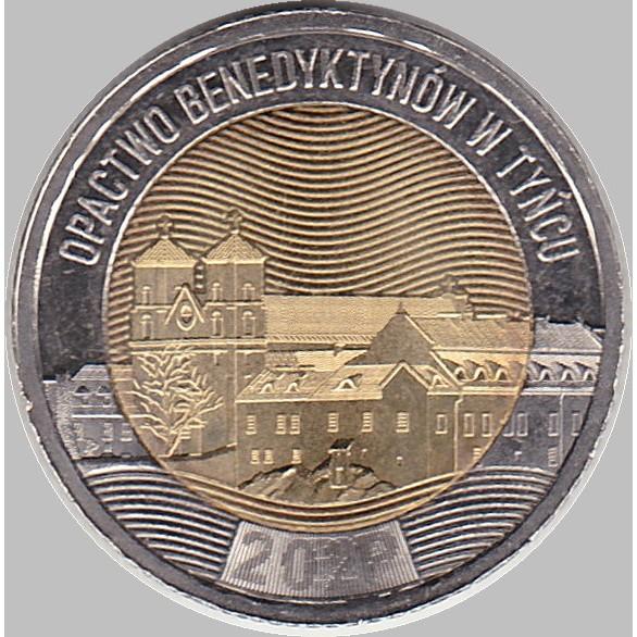 Польша 5 злотых 2024 Аббатство в Тынеце. Новинка!