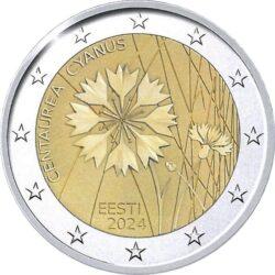 Эстония 2 евро 2024 Василёк