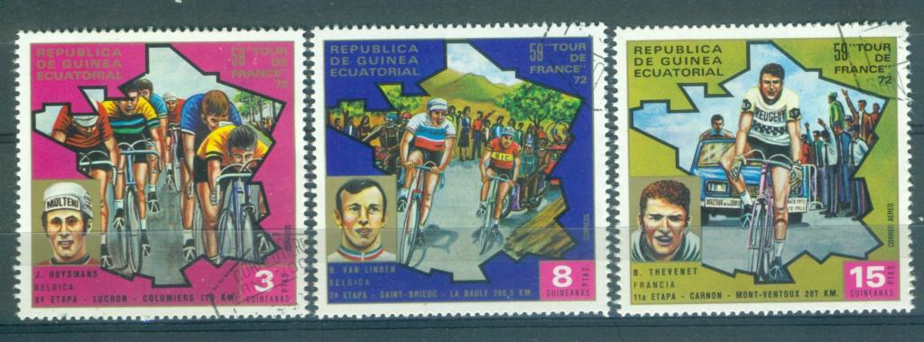 Экваториальная Гвинея 1972 г. Тур де Франс гашеная