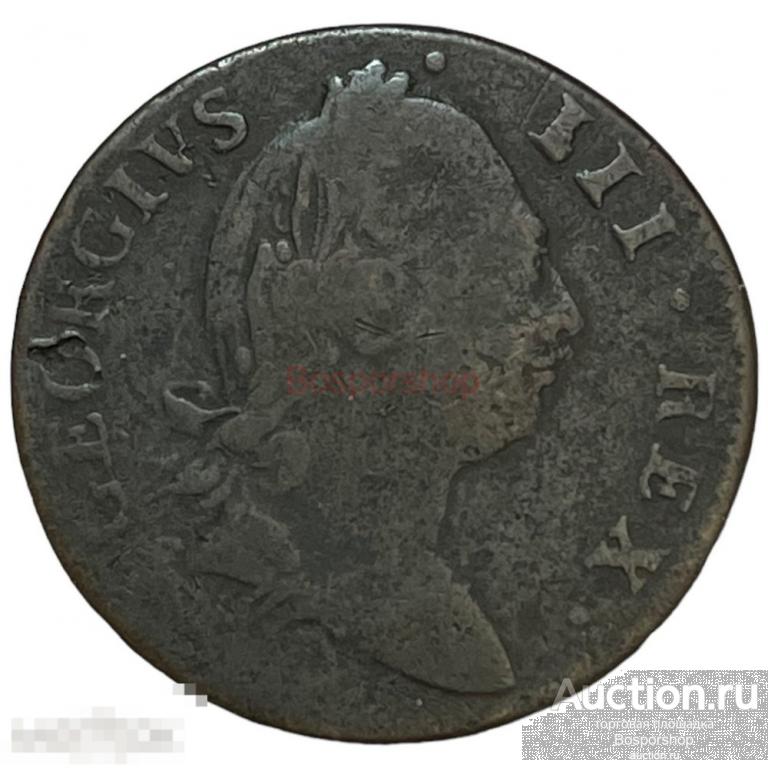 Ирландия 1/2 пенни 1781 г. (Лот №3) 