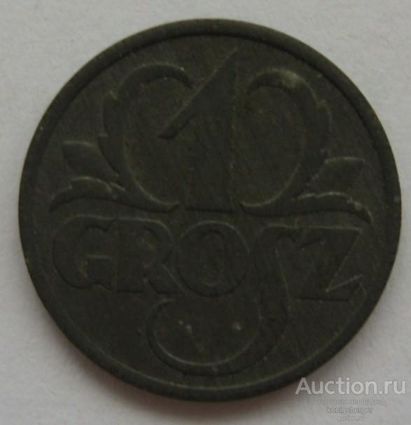 1 грош Польша 1939. Генерал губернаторство. Цинк. UNC.