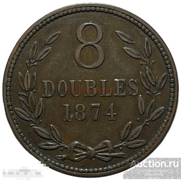 Гернси 8 дублей 1874 г. (Лот №2) 