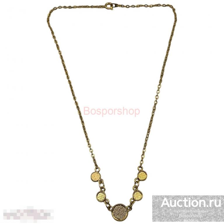 Чокер &quot;Монетка&quot;, 19 см, бижутерный сплав, 2000-2010 гг, Турция 