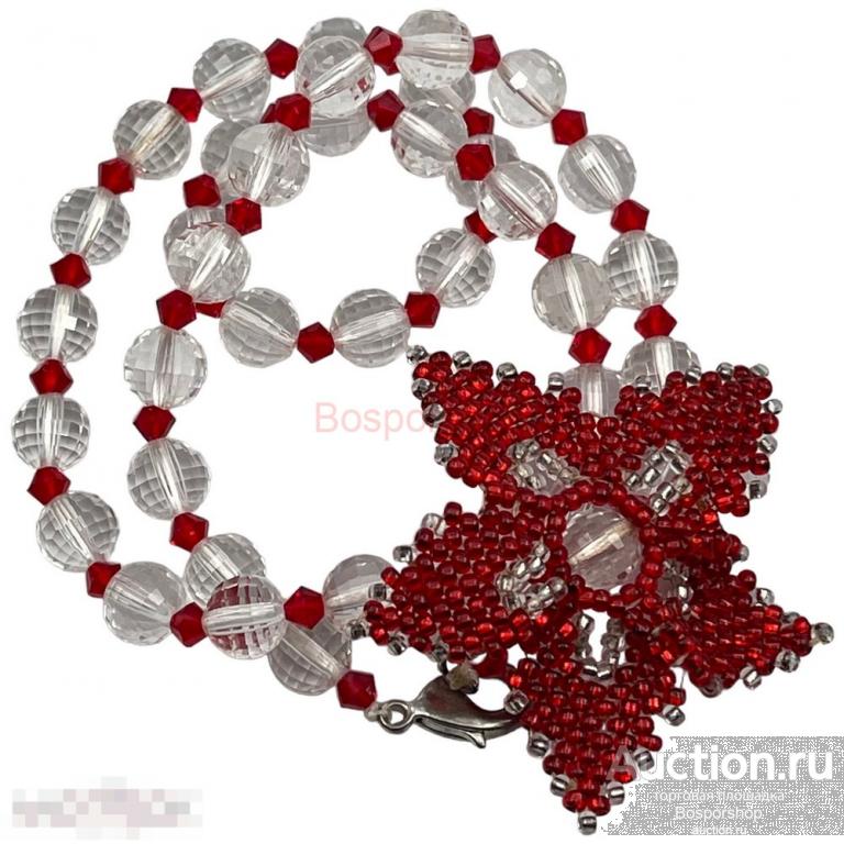 Бусы (44 см), горный хрусталь, бусины Swarovski, 2000-2015 гг, Россия 