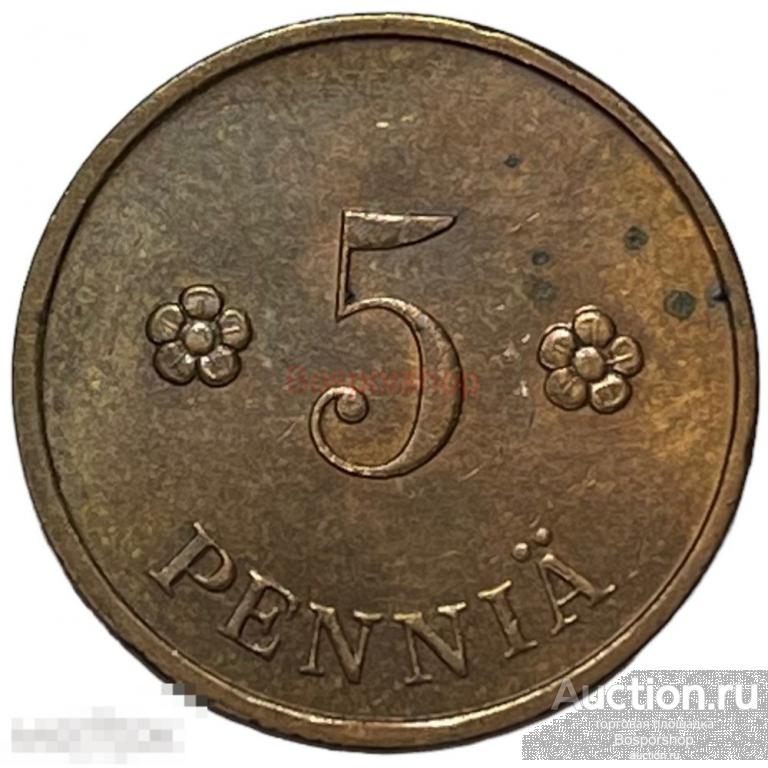 Финляндия 5 пенни 1940 г. 