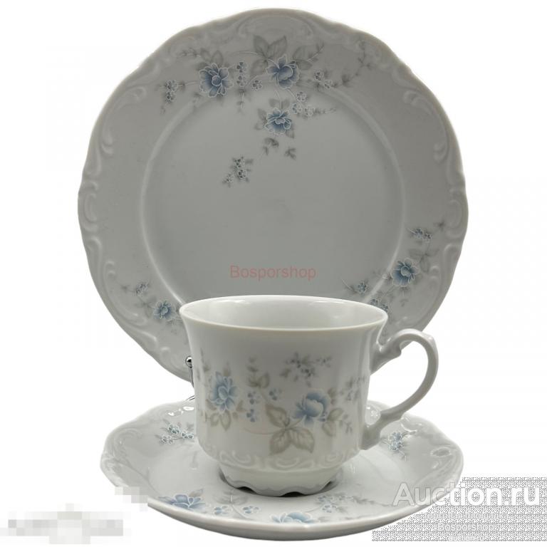 Чайное трио "Нежность", фарфор, роспись,1960-1970 гг, Mitterteich Bavaria, Германия