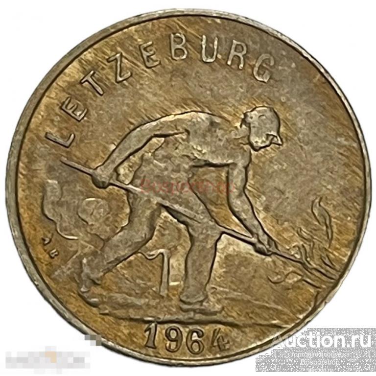 Люксембург 1 франк 1964 г. 