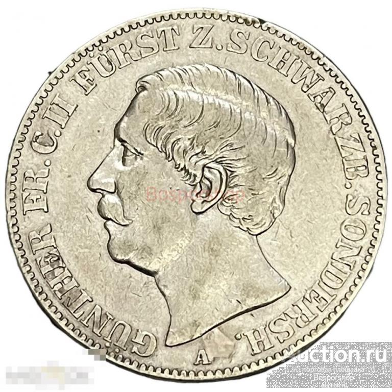 Германия, Шварцбург-Зондерсгаузен 1 союзный талер 1865 г. (A) 