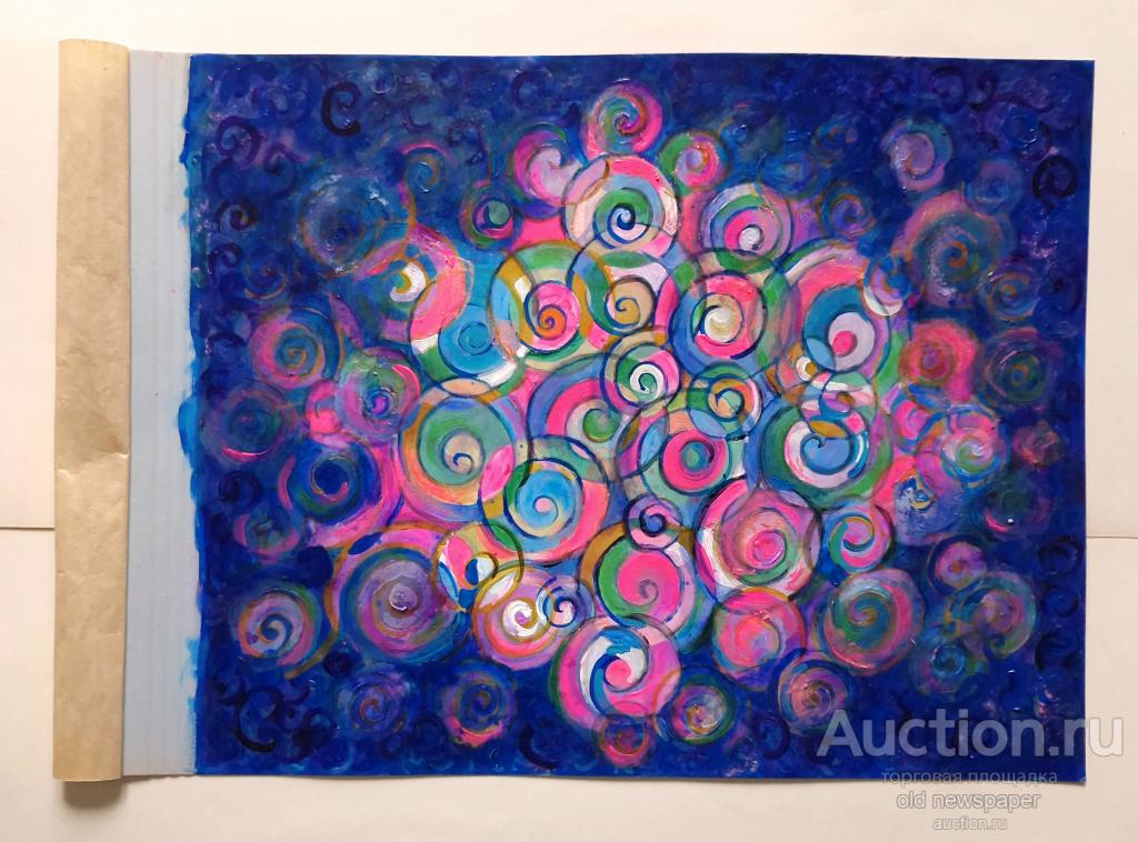 Картина. *Розовый свет*. плотная бумага (полукартон), акрил, 29 на 35 см.