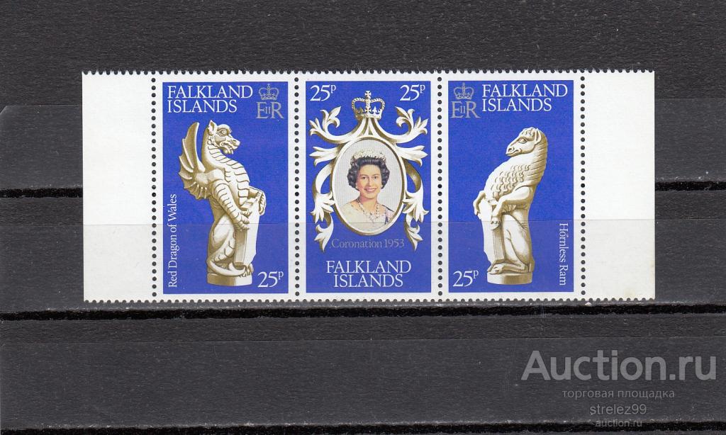 FALKLAND ISLSNDS  ФОЛКЛЕНДСКИЕ ОСТРОВА  25 коронации Королева Сцепка  1978  Сост**  MNH