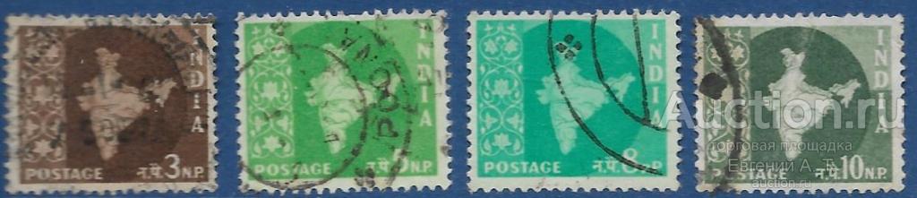 Индия. 1958. Карта Индии. U.