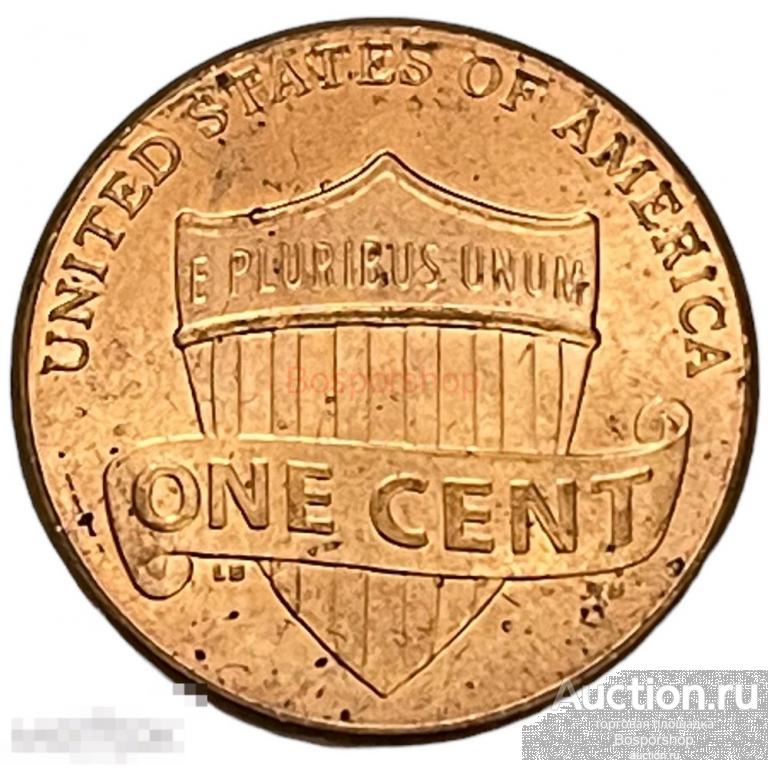 США 1 цент 2016 г. (Shield Cent, Линкольн) (D) (Лот №2)