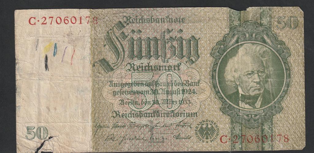 Германия, 50 марок 1933 года