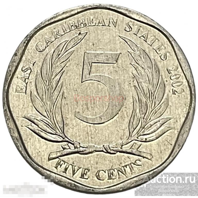 Восточные Карибские Штаты 5 центов 2002 г. 