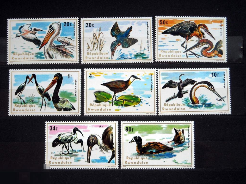 Руанда,1975,Ми-711-8**Водоплавующие птицы