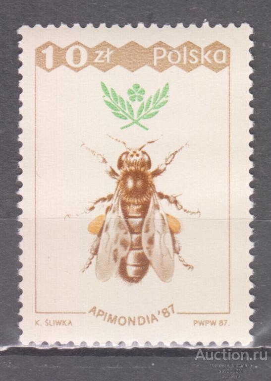 Польша 1987 пчела Mi3107 MNH