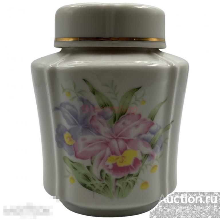 Чайница &quot;Ирисы&quot;, фарфор, 2000-2003 гг, Melrose Ltd, Шотландия 