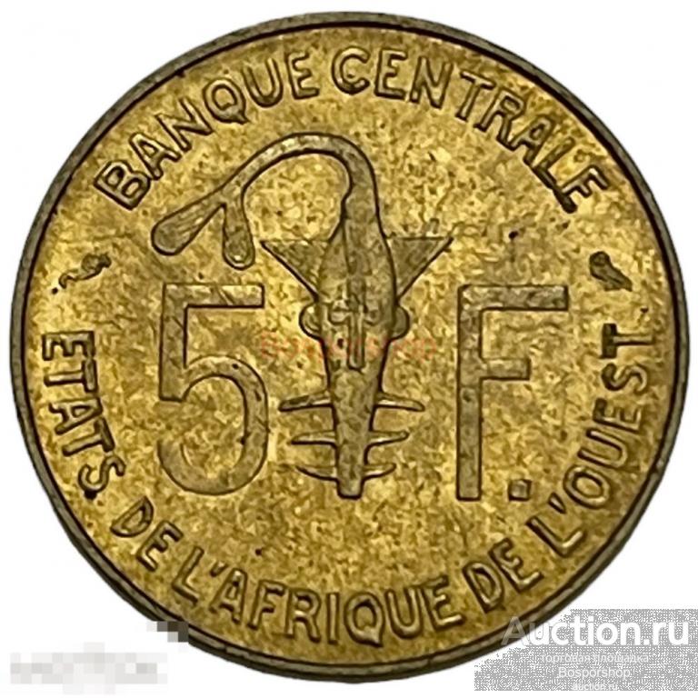 Западно-Африканcкие Штаты (BCEAO) 5 франков 1972 г. 