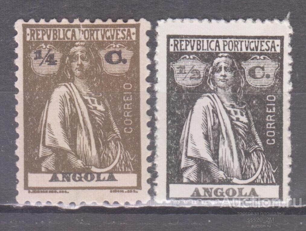 Ангола 1914 Церера Mi142C,143А MH (2)