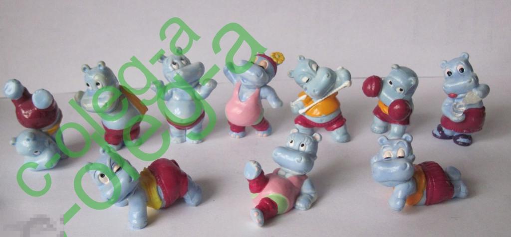 Фигурки из Киндер - Сюрприз Бегемоты спортсмены 