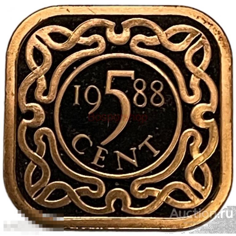Суринам 5 центов 1988 г. (Proof) 