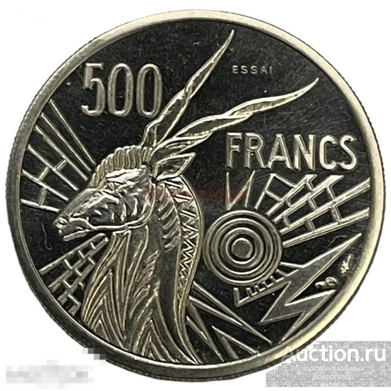 Центрально-Африканские Штаты 500 франков 1976 г. (C - Конго) Essai (Проба) 
