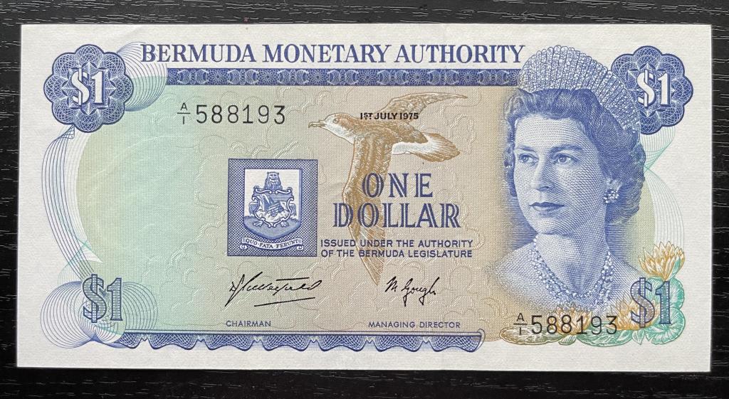1 доллар Бермуды 1975 UNC