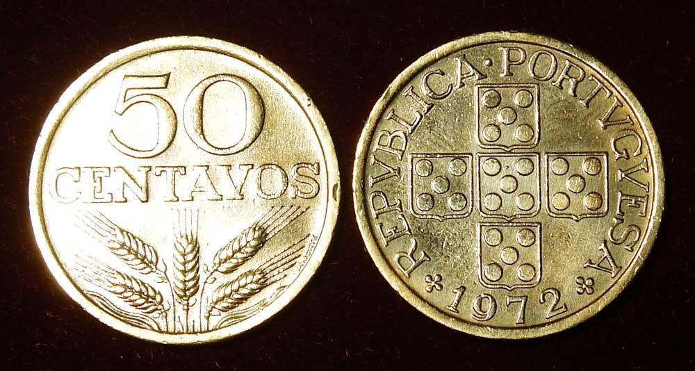 Португалия 50 сентаво 1972 КМ#596
