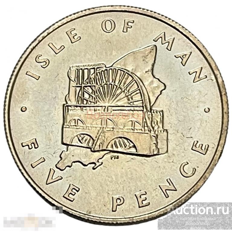 Остров Мэн 5 пенсов 1976 г. (Ag) 
