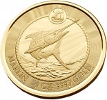 Каймановы острова. 5 долларов 2023 г. Золото. 31.1 гр*0.9999 1.0 oz. Марлин!