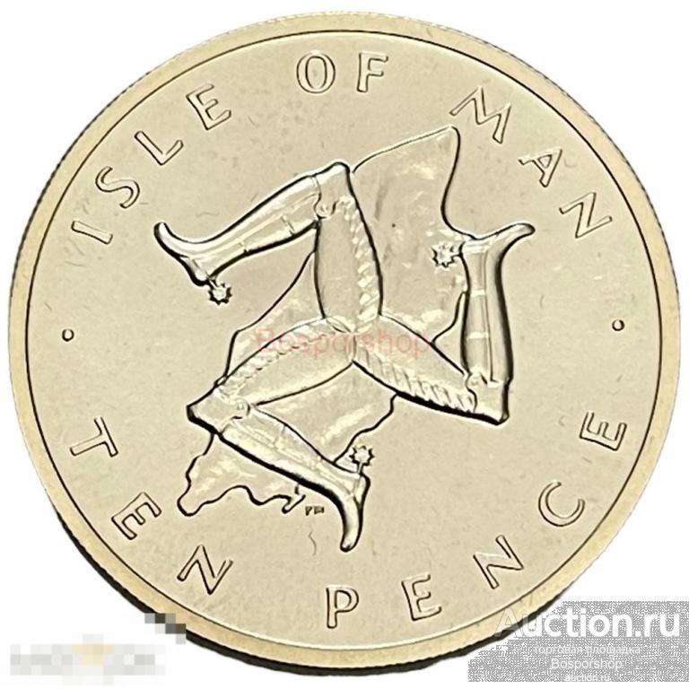 Остров Мэн 10 пенсов 1976 г. (Ag) 