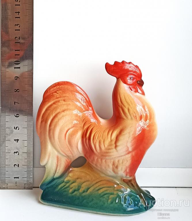 Москва. Фарфоровая статуэтка Петя петушок Петух птица сказка символ года