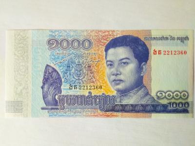 Камбоджа 1000 риель 2016 года. UNC.