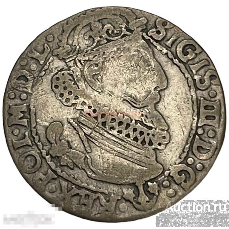Речь Посполитая 6 грошей 1624 г. (Краков) 