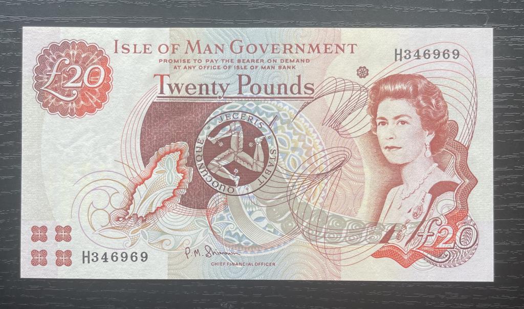 20 фунтов Остров Мэн 2002 UNC