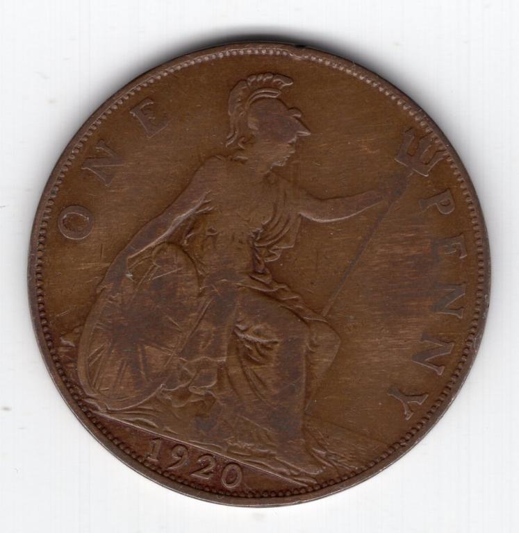 1 пенни - Великобритания - 1920