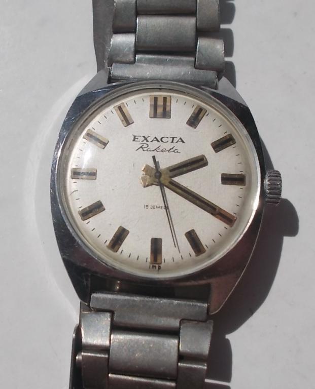 Часы СССР Ракета Exacta экспортные с браслетом на ходу нечастые